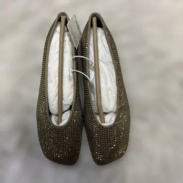 H&M 새상품 골드 스톤 장식 플랫슈즈 39