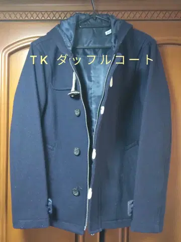 TK 후드 부착 코트 M 사이즈 네이비 컬러 더플 코트