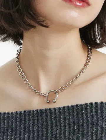 jouetie 귀걸이 모티브 리본 초커 블랙