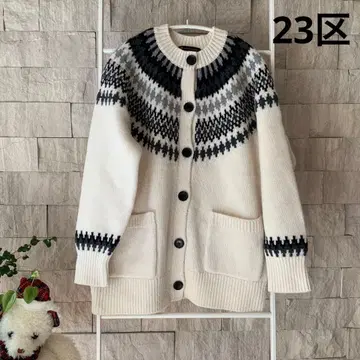 23구 페어아일 가디건 양모 97% 알파카 2% 나일론 1% 38