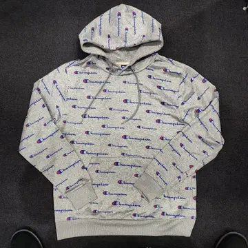 Champion 그레이 로고 후드티 M