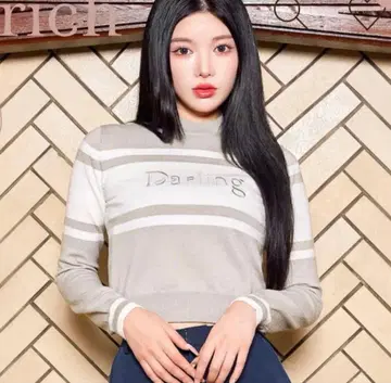 다리치 Darich 라인 자카드 니트탑