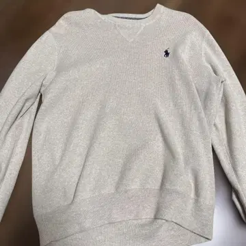 폴로 랄프 로렌 V넥 스웨터 라이트 그레이