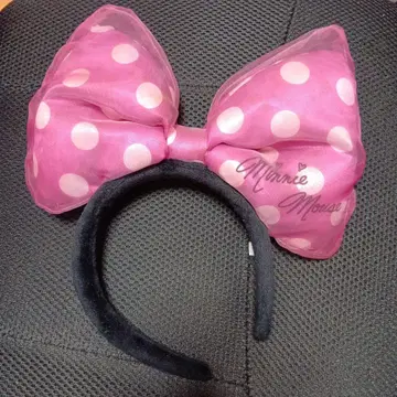 미니 리본 머리띠 핑크