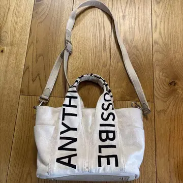 nouer 로고 토트백 화이트