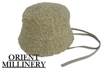 택 포함 새상품 ORIENT MILLINERY 더블린 크로셰 모자 퍼