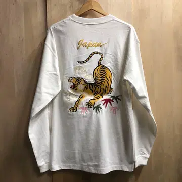HOUSTON 휴스턴 긴팔T셔츠 롱T 스카잔 디자인 일본풍 패턴 호랑이