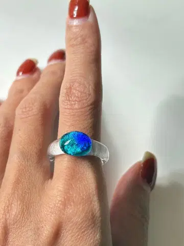 반딧불이 유리 반지