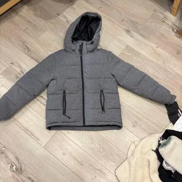 그레이 다운 자켓 M 사이즈