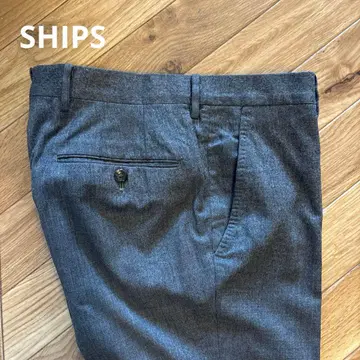 새상품급 SHIPS 그레이 슬랙스 울100%