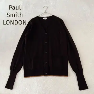 새상품급 Paul Smith LONDON 울 V넥 가디건 브라운 M