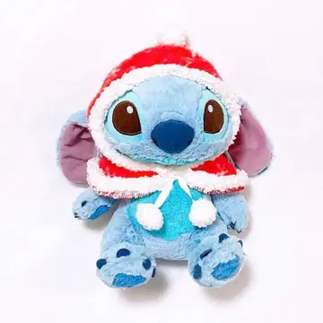 디즈니 스토어 스티치 크리스마스 겨울 모자 복슬복슬 봉제 인형 레어