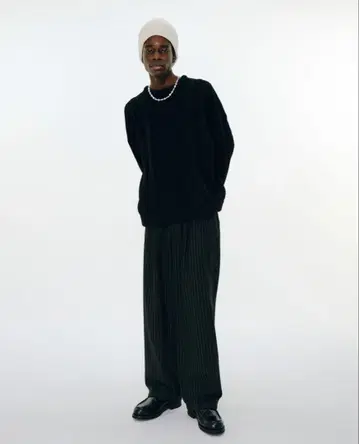 STRIPE T/W 2 Tuck Easy Pants