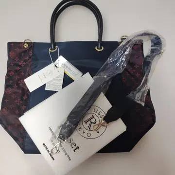 택 포함 새상품 러셋 콤비네이션 쇼핑백 백