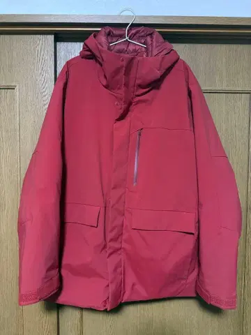 UNIQLO 하이브리드 다운 후드티 XL 레드