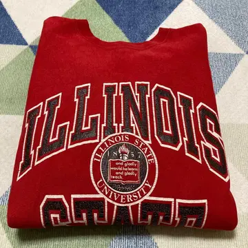 90s 챔피언 레드 삼단 리버스 위브 자수 택 XL USA제