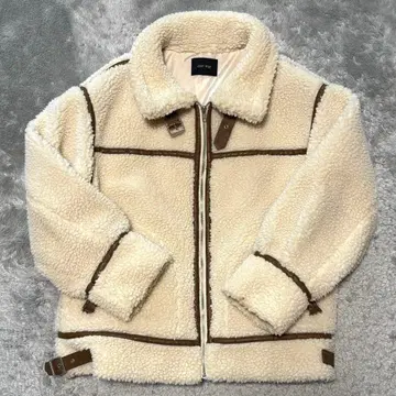 oneway M size 플리스 자켓 크림색