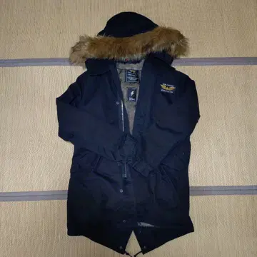 X-girl x ALPHA INDUSTRIES 블랙 모즈 코트 S