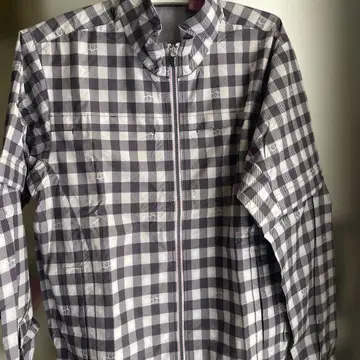 맨싱 체크 무늬 점퍼 2WAY