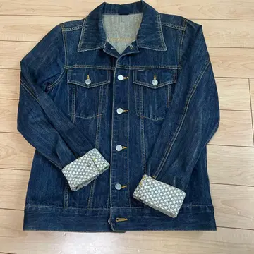 TOMMY 데님 자켓 다크 블루