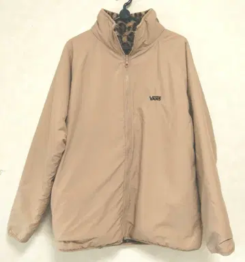 VANS 리버서블 보아 자켓 사이즈 M 베이지/레오파드
