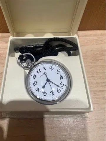 SEIKO 세이코 회중시계 쿼츠 실버 빈티지 레트로