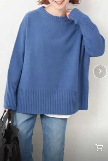 Spick&Span 니트 벌키 얀 롱 리브 풀오버