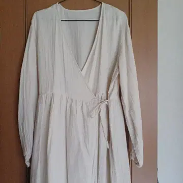 무인 오가닉 롱 원피스 가운 롱 가디건