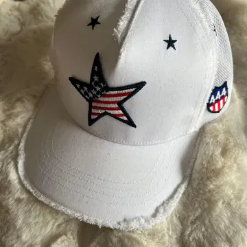 요시노리 코타케 미국 국기 자수 화이트 캡