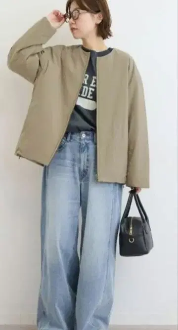 새상품 퍼프 노카라 사이드 지퍼 블루종 퍼프 노카라 블루종