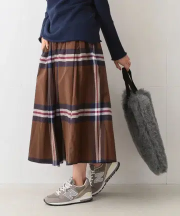 BEAMS BOY 빅 타탄 체크 스커트