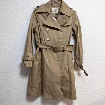 큐토쿄 베이지 더블 브레스트 트렌치코트