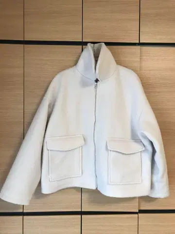 DRESKIP 화이트 아우터 ZIP 블루종