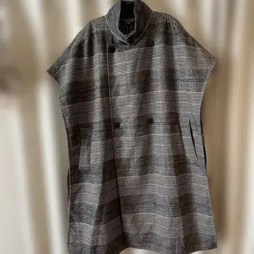 NIKO AND - 스트라이프 롱 코트 M 빅 판초