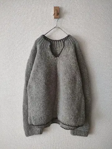 02234-0001 페루 핸드 니트 키 넥 풀오버