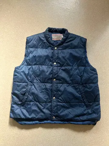 70s Sears 네이비 충전솜 베스트