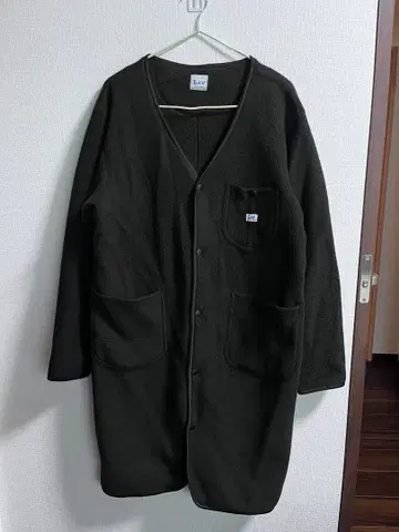 Lee 블랙 플리스 자켓 코트 M