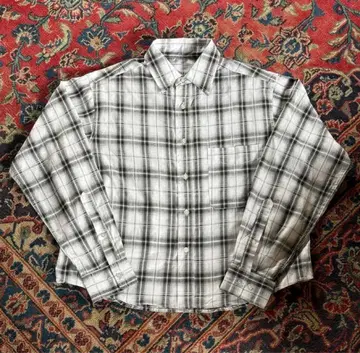 BELVET 체크 무늬 긴팔 셔츠 L