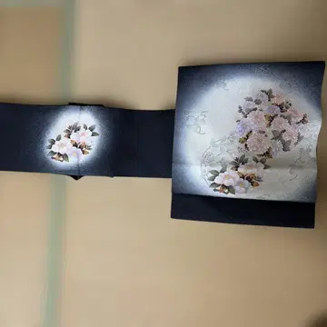 순수 실크 크레이프 원단 나고야 오비