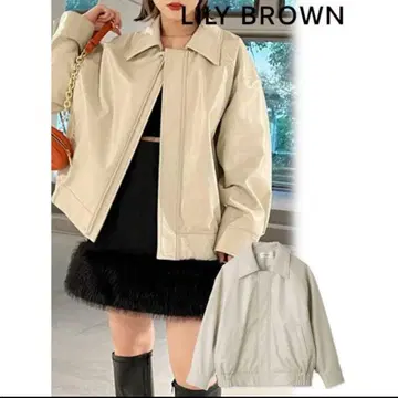 LILY BROWN 비건 가죽 자켓