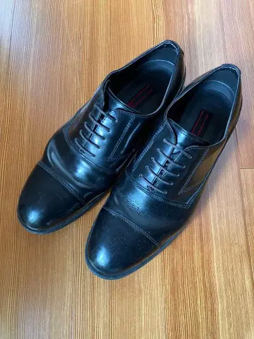 Mr.JUNKO 남성용 비즈니스 슈즈 25.5cm 블랙 내측 날개