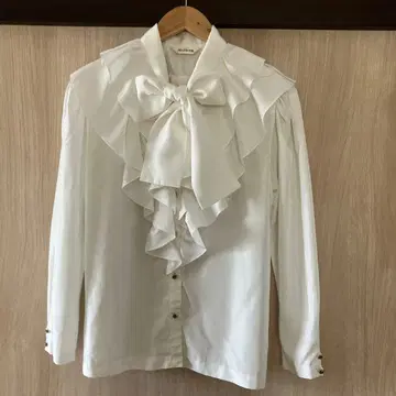 프릴 리본 블라우스