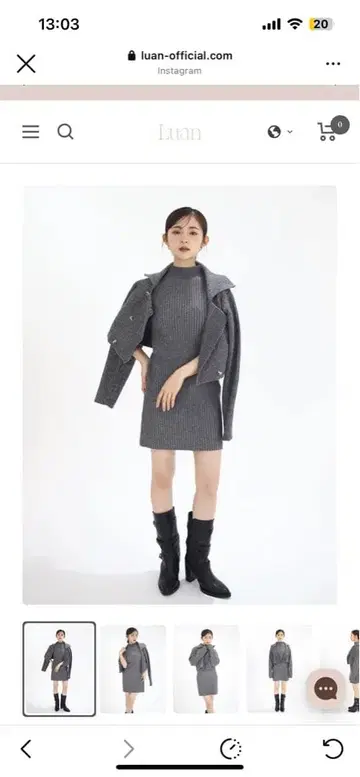 [ Luan ] RIB KNIT ENSEMBLE/리브 니트 앙상블