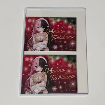 브이스포 타치바나 히나노 크리스마스 라벨 씰 2장 세트