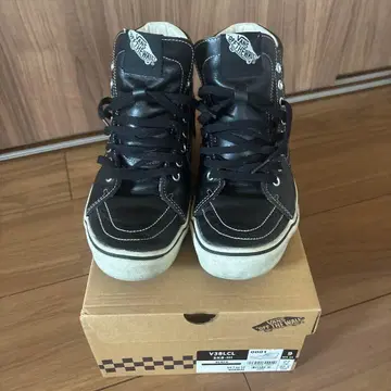 Vans V38CL 블랙 하이컷 스니커즈 9