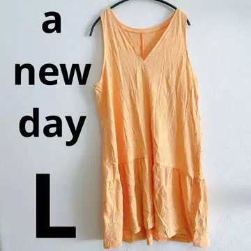 [ L ] a new day 오렌지 슬리브리스 튜닉