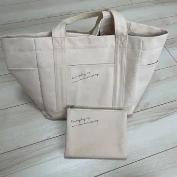 베이지 마더백 & 모자 수첩 케이스