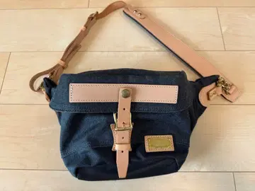 Master-Piece 가죽 데님 숄더백