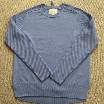 BEIGE, 라이트 블루 니트 긴팔 스웨터