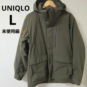 [ 미사용급 ] 유니클로 하이브리드 다운 파카 카키 자켓 L